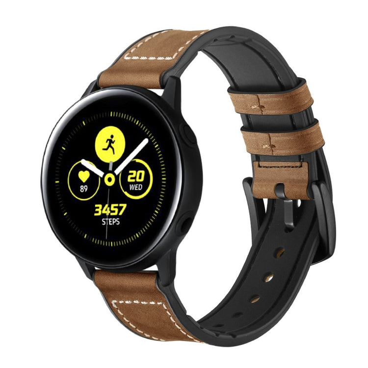 Fed Garmin Vivoactive 3 / Garmin Vivomove HR Ægte læder Rem - Brun#serie_4