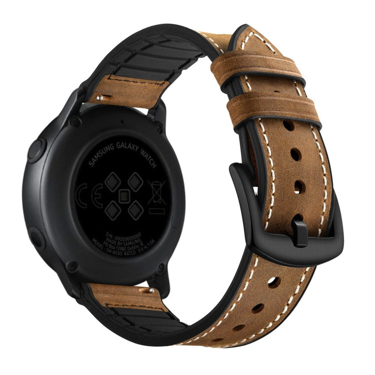 Fed Garmin Vivoactive 3 / Garmin Vivomove HR Ægte læder Rem - Brun#serie_4