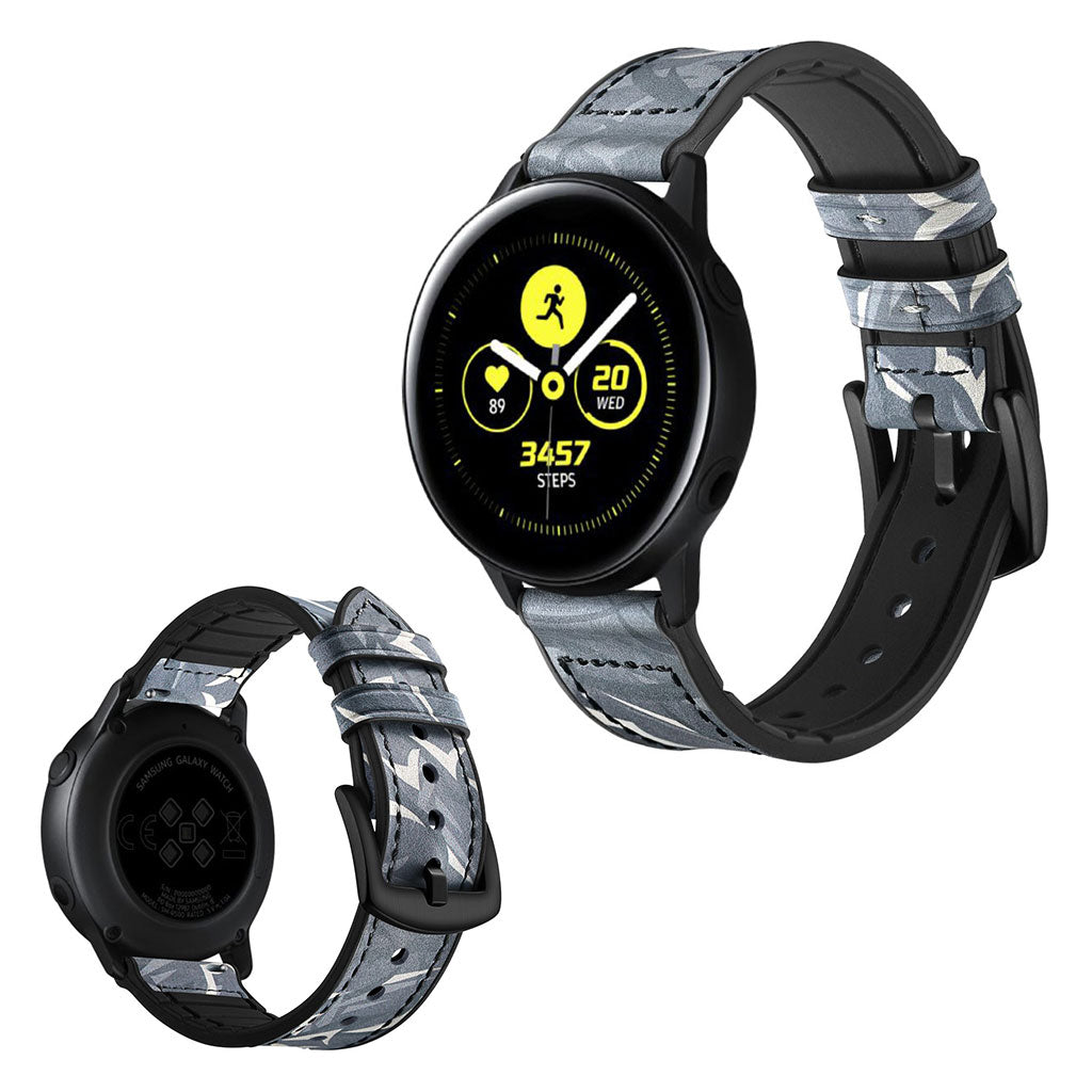 Fed Garmin Vivoactive 3 / Garmin Vivomove HR Ægte læder Rem - Blå#serie_5