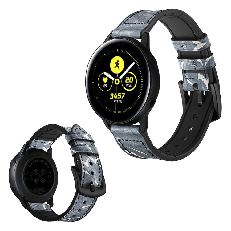 Fed Garmin Vivoactive 3 / Garmin Vivomove HR Ægte læder Rem - Blå#serie_5