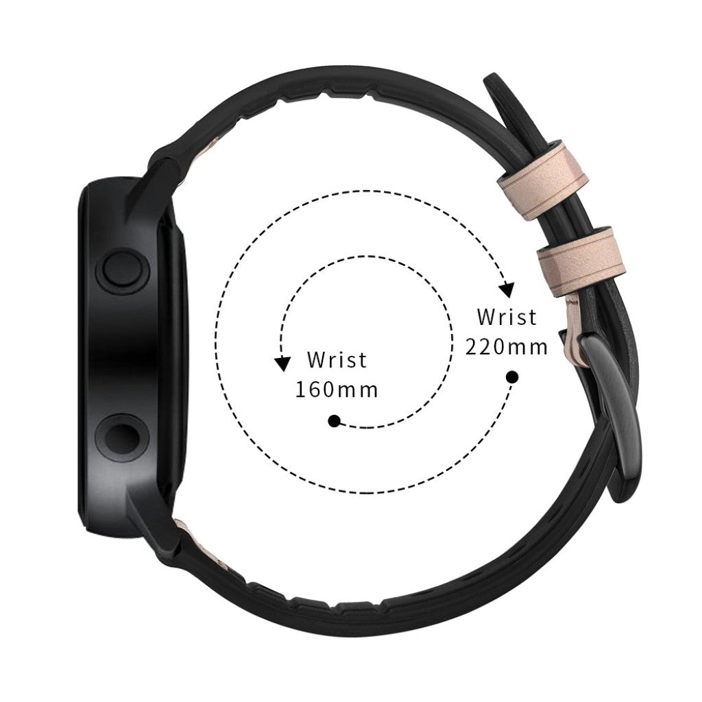 Fed Garmin Vivoactive 3 / Garmin Vivomove HR Ægte læder Rem - Brun#serie_6