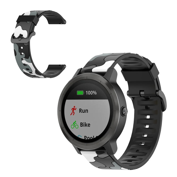  Garmin Vivoactive 3 / Garmin Forerunner 245 Silikone Rem - Sort#serie_7