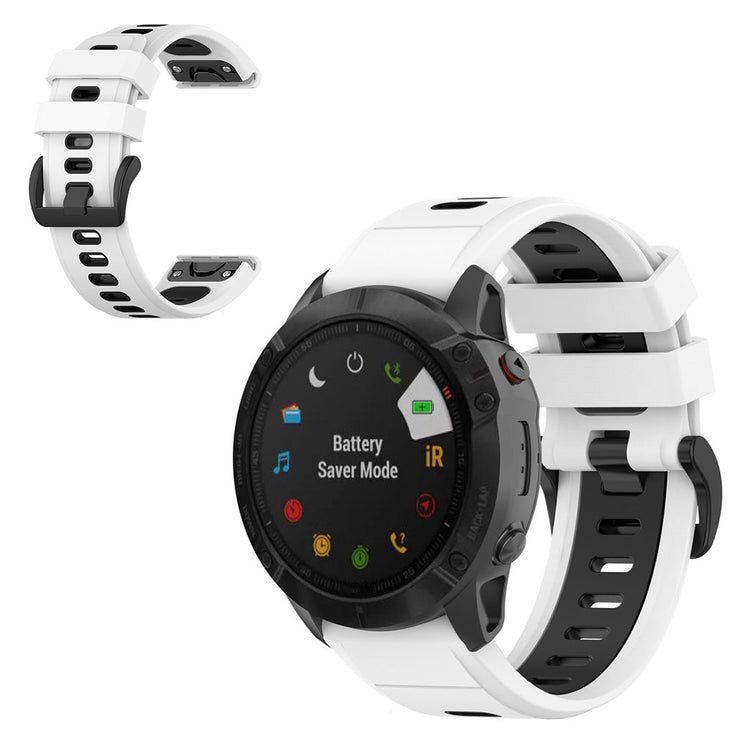 Super fint Garmin Fenix 6X Silikone Rem - Hvid#serie_2