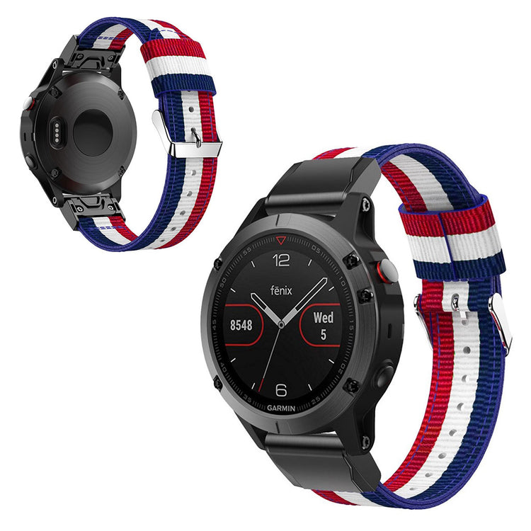 Helt vildt skøn Garmin Fenix 5 Nylon Rem - Hvid#serie_2