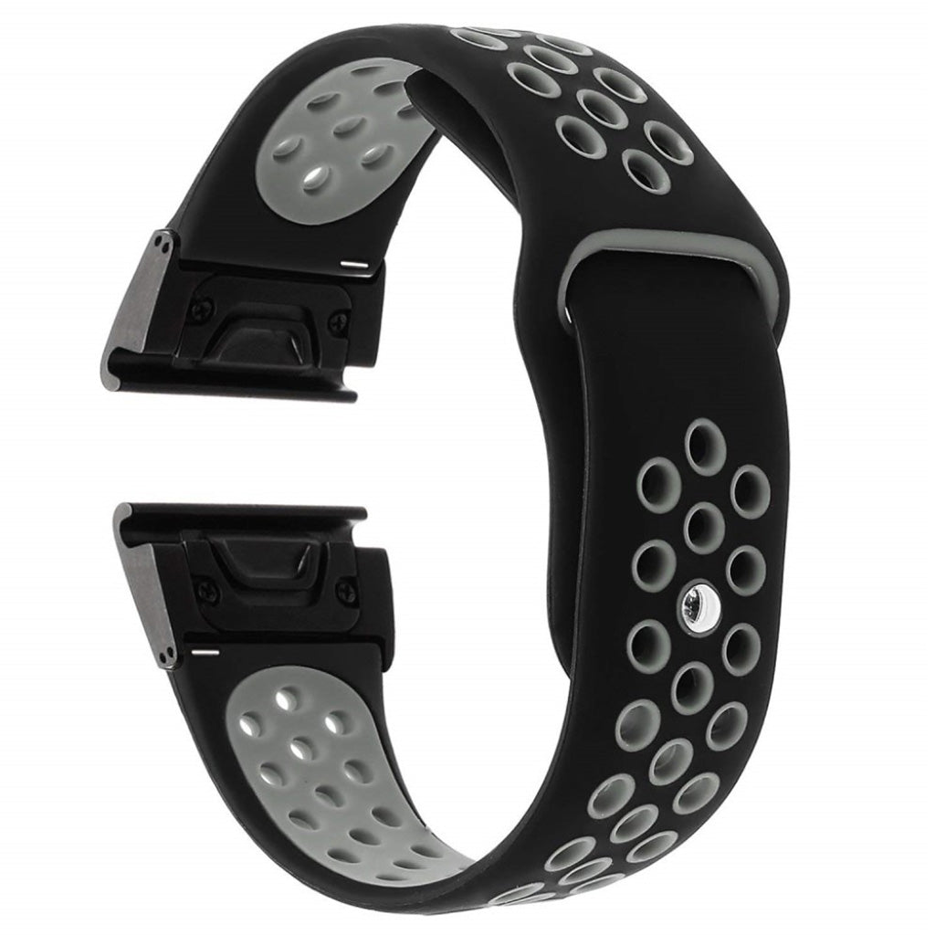 Udsøgt Garmin Fenix 5X / Garmin Tactix Charlie Silikone Rem - Sølv#serie_5