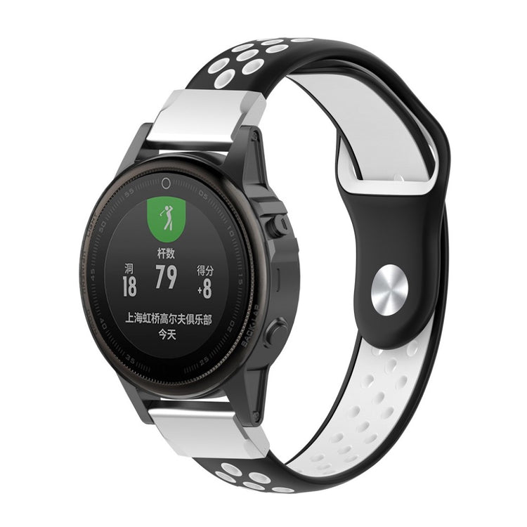 Helt vildt fantastisk Garmin Fenix 5S Silikone Rem - Hvid#serie_1