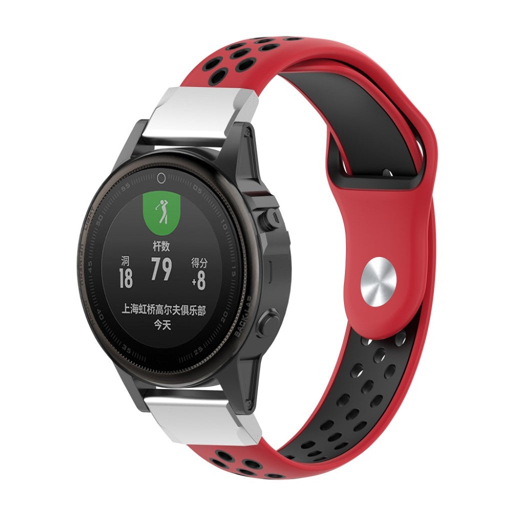 Helt vildt fantastisk Garmin Fenix 5S Silikone Rem - Rød#serie_5