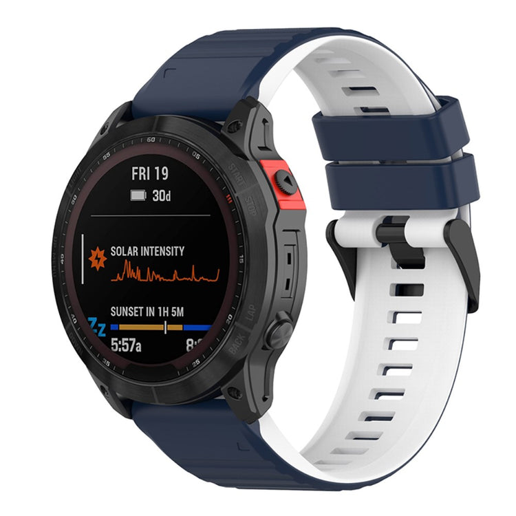 Super elegant Garmin Fenix 7 Silikone Rem - Blå#serie_8