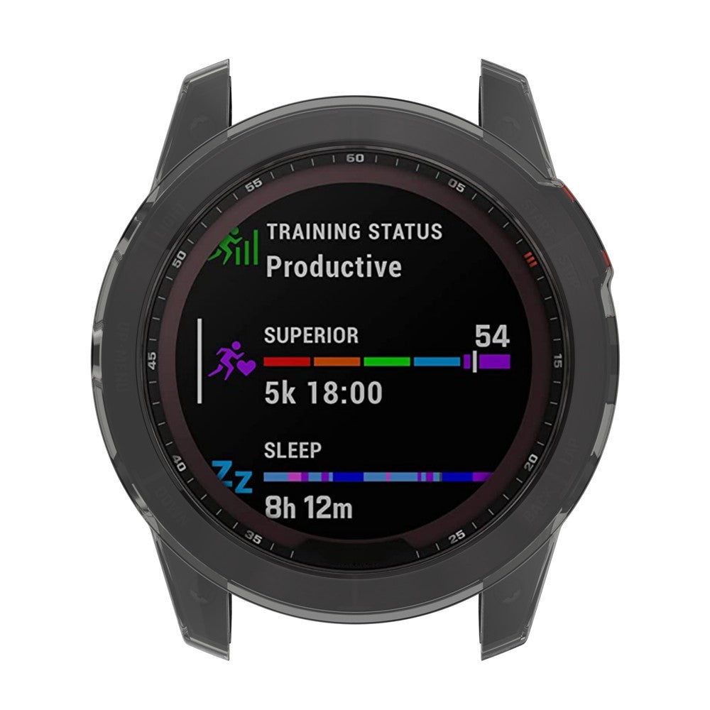 Fed Garmin Fenix 7 Silikone Cover - Sort#serie_3