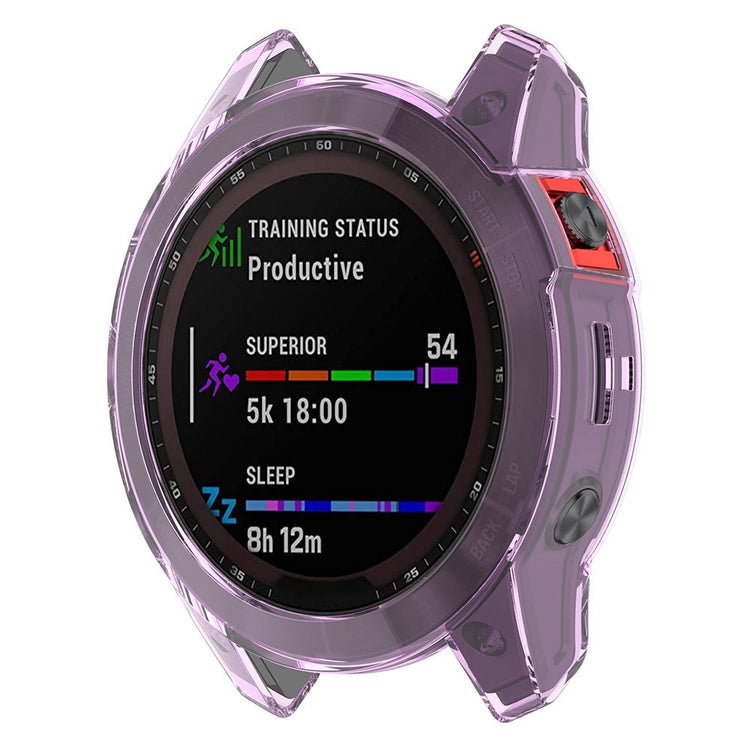 Fed Garmin Fenix 7 Silikone Cover - Lilla#serie_5