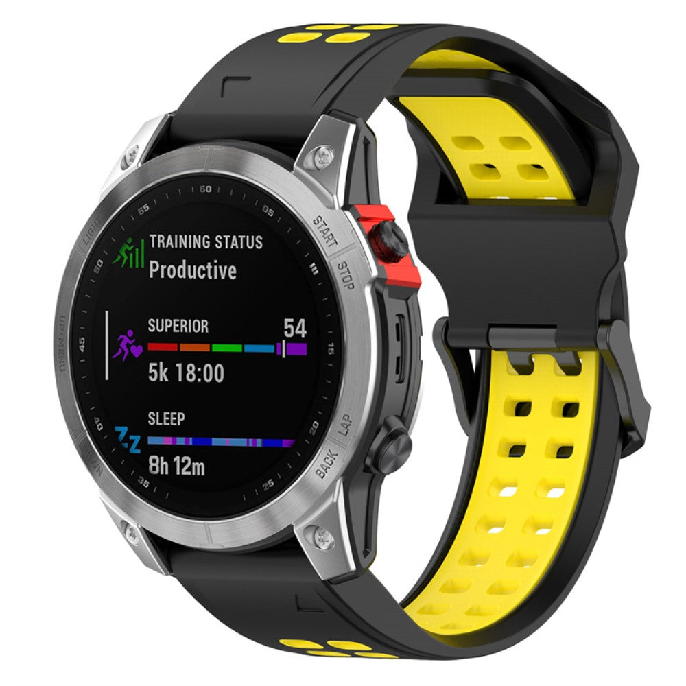 Slidstærk Universal Garmin Silikone Rem - Sort#serie_2