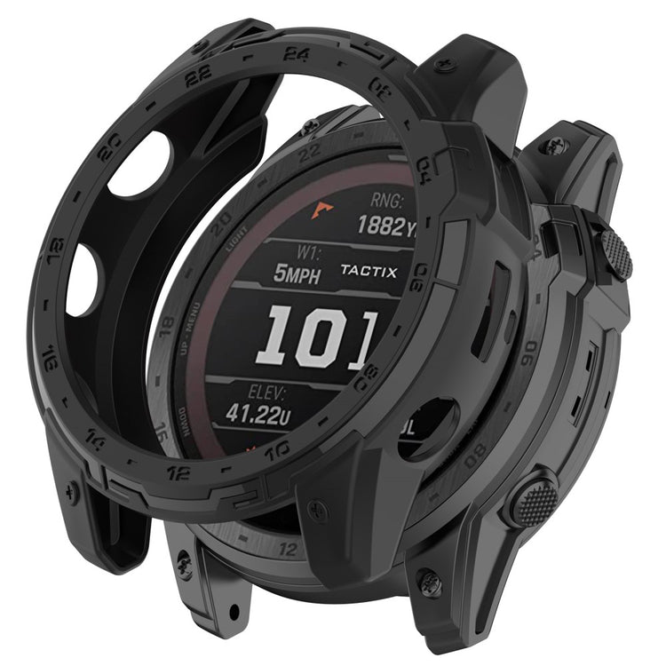 Garmin Enduro 2 / Garmin Tactix 7  Silikone Bumper  - Sort#serie_1