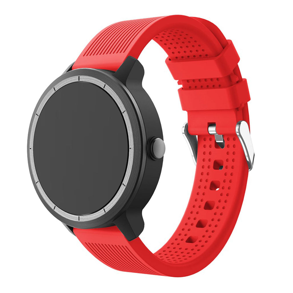 Rigtigt fed Garmin Vivoactive 3 Silikone Rem - Rød#serie_5