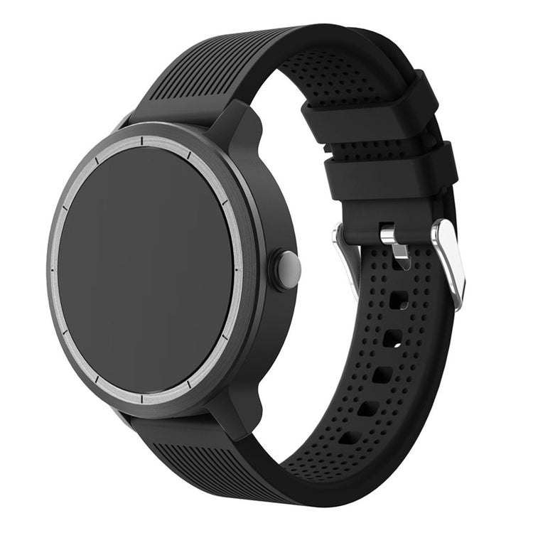 Rigtigt fed Garmin Vivoactive 3 Silikone Rem - Sort#serie_6