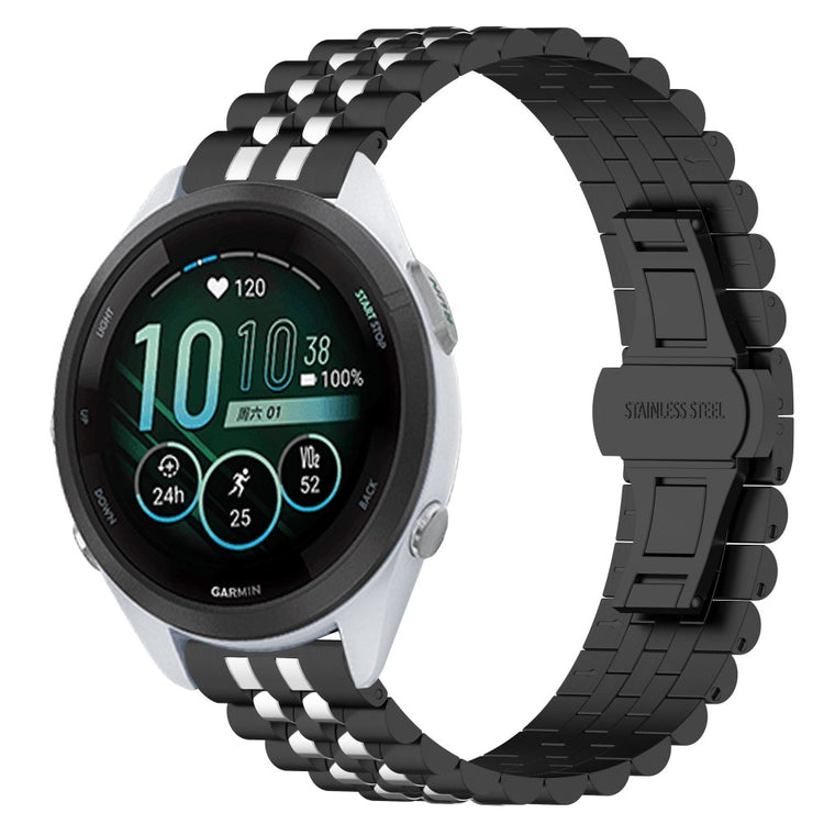 Meget Slidstærk Metal Universal Rem passer til Garmin Smartwatch - Sort#serie_2