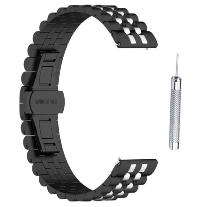 Meget Slidstærk Metal Universal Rem passer til Garmin Smartwatch - Sort#serie_2