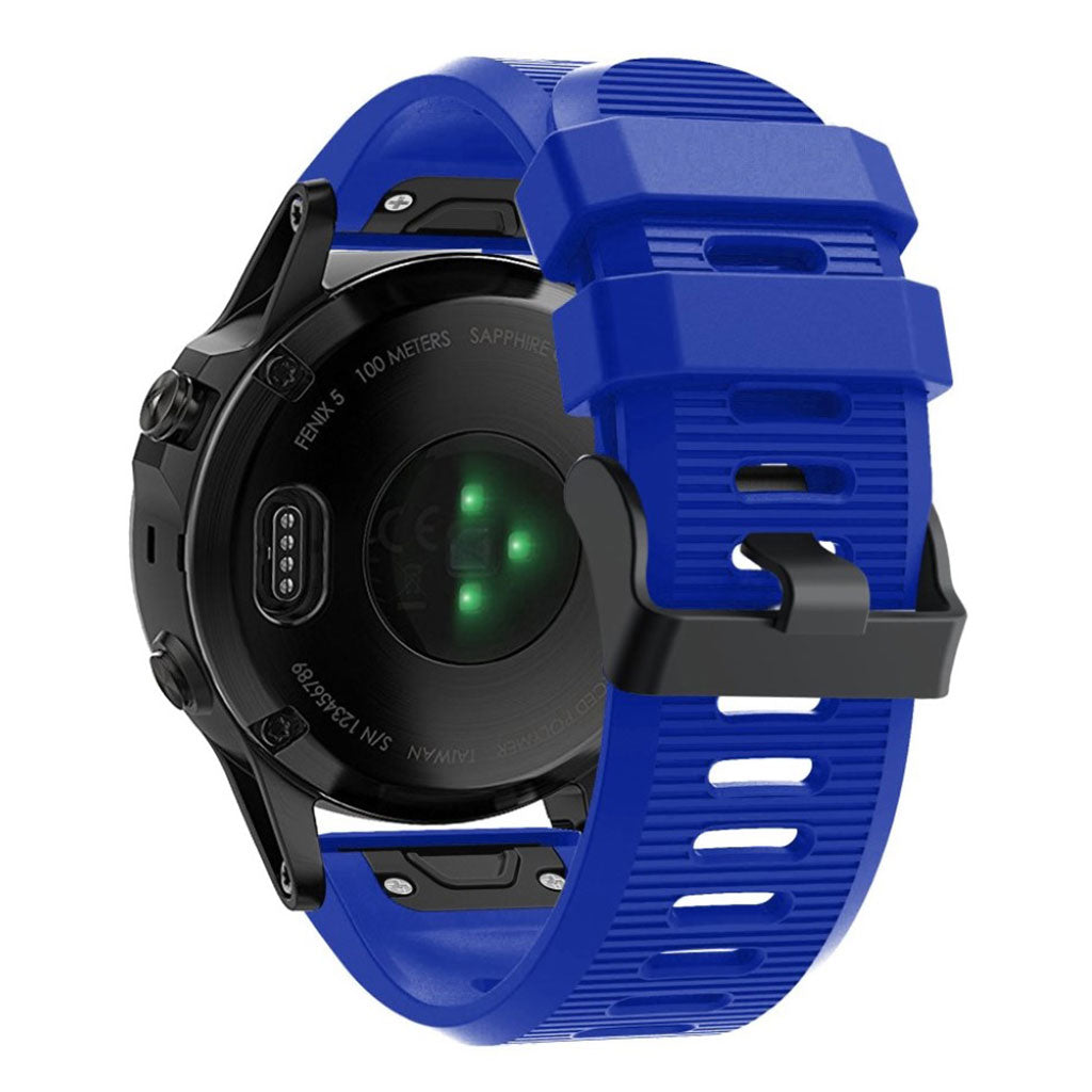 Super godt Garmin Fenix 5X Plus Silikone Rem - Blå#serie_10