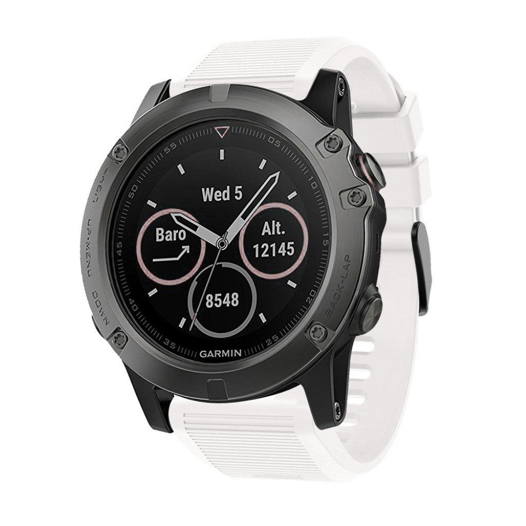 Super godt Garmin Fenix 5X Plus Silikone Rem - Hvid#serie_2