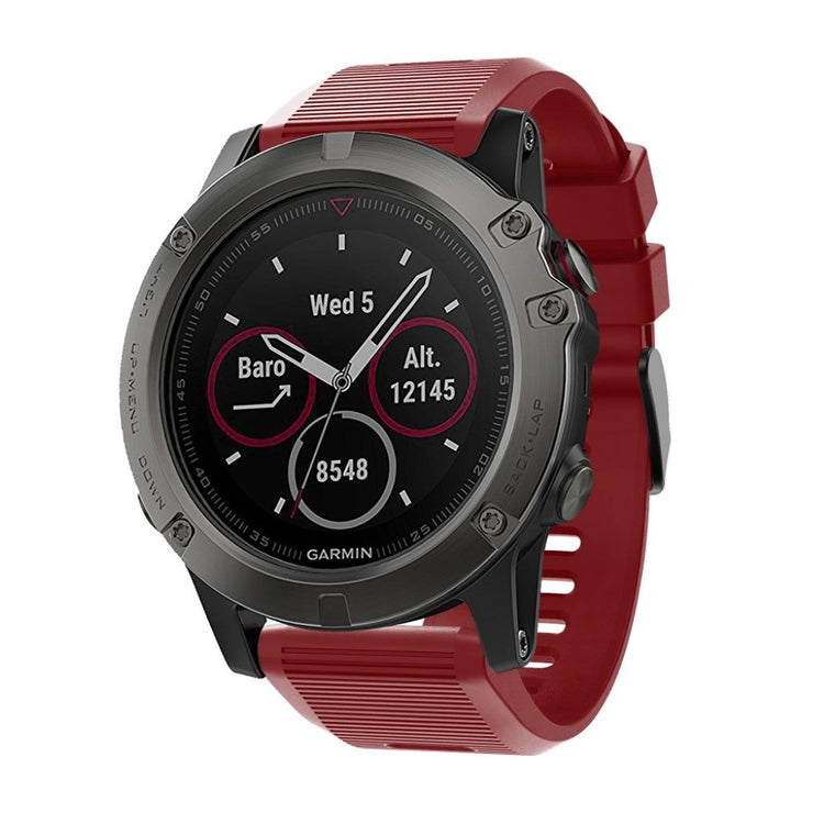 Super godt Garmin Fenix 5X Plus Silikone Rem - Rød#serie_4