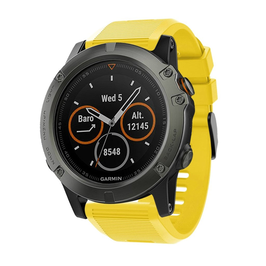 Super godt Garmin Fenix 5X Plus Silikone Rem - Gul#serie_6