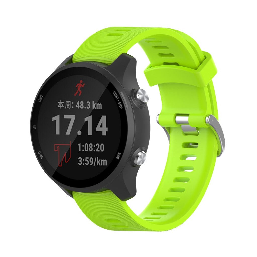 Rigtigt sejt Garmin Forerunner 245 Silikone Rem - Grøn#serie_7