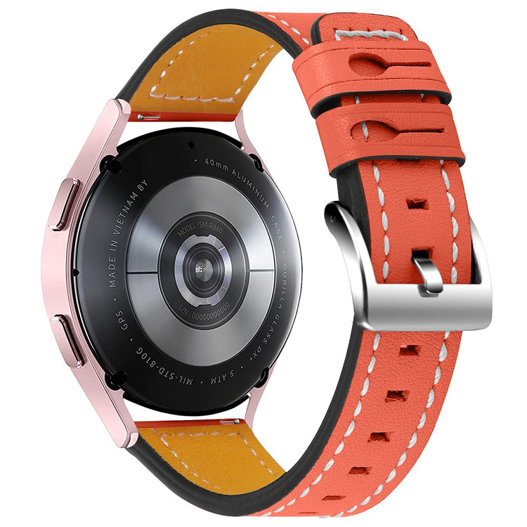 Helt vildt elegant Garmin Vivomove Luxe Ægte læder Rem - Orange#serie_2