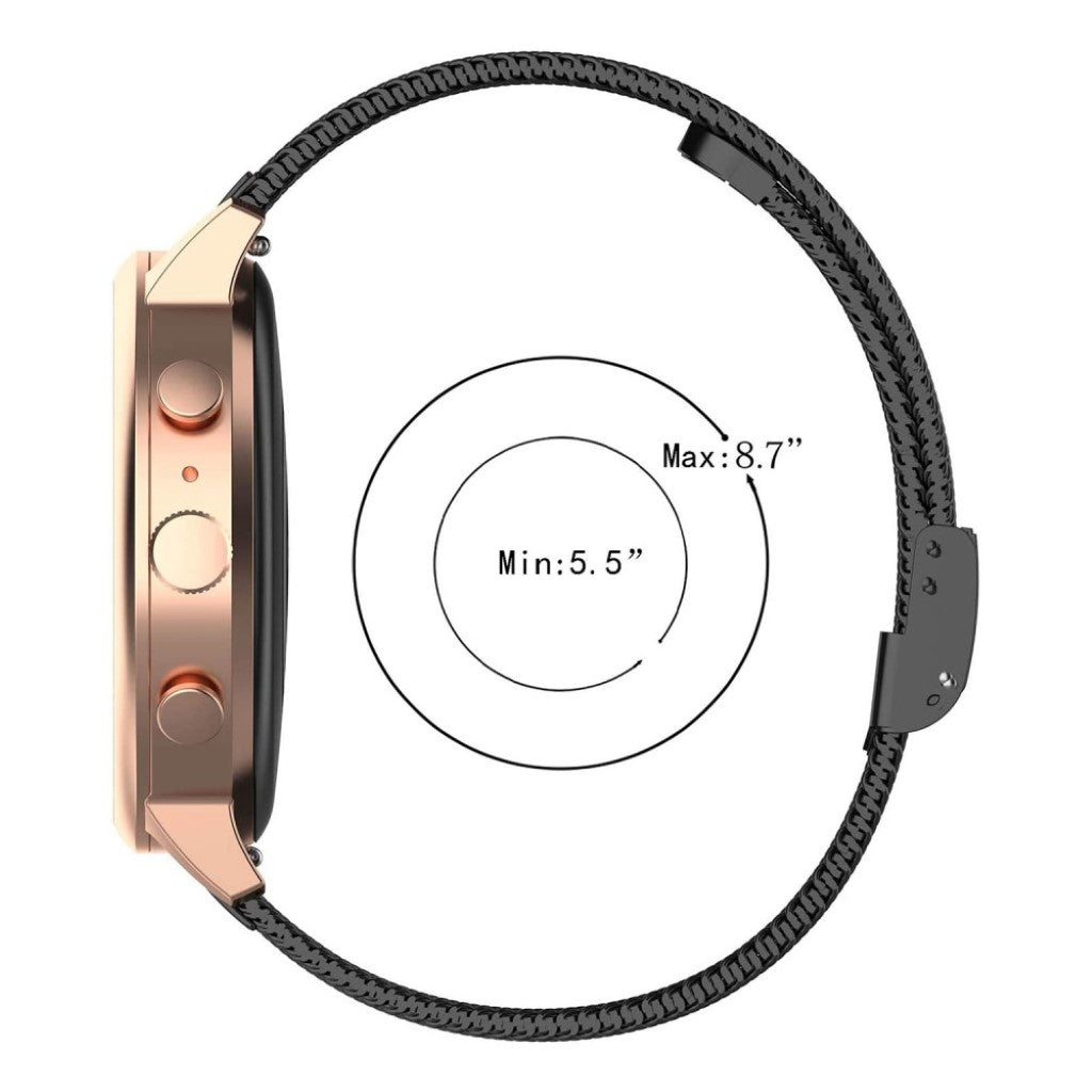 Pænt Garmin Vivoactive 4S Metal Rem - Sort#serie_1