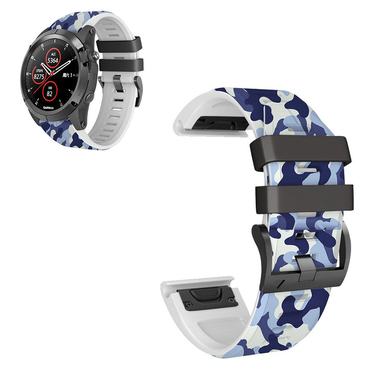  Garmin Fenix 6 Pro Silikone Urrem#color_blue-camouflage