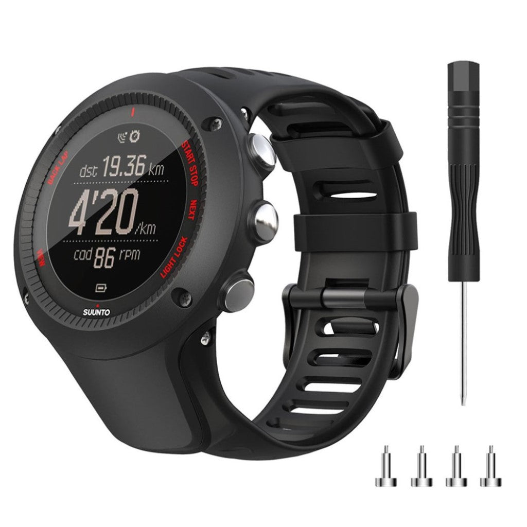 Super cool Suunto Ambit2 Silikone Rem - Sort#serie_1