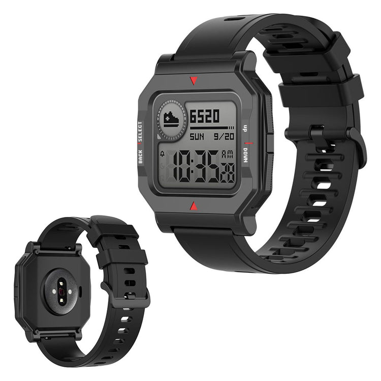 Meget fed Amazfit Neo Silikone Rem - Sort#serie_1