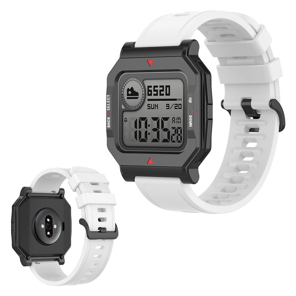 Meget fed Amazfit Neo Silikone Rem - Hvid#serie_2