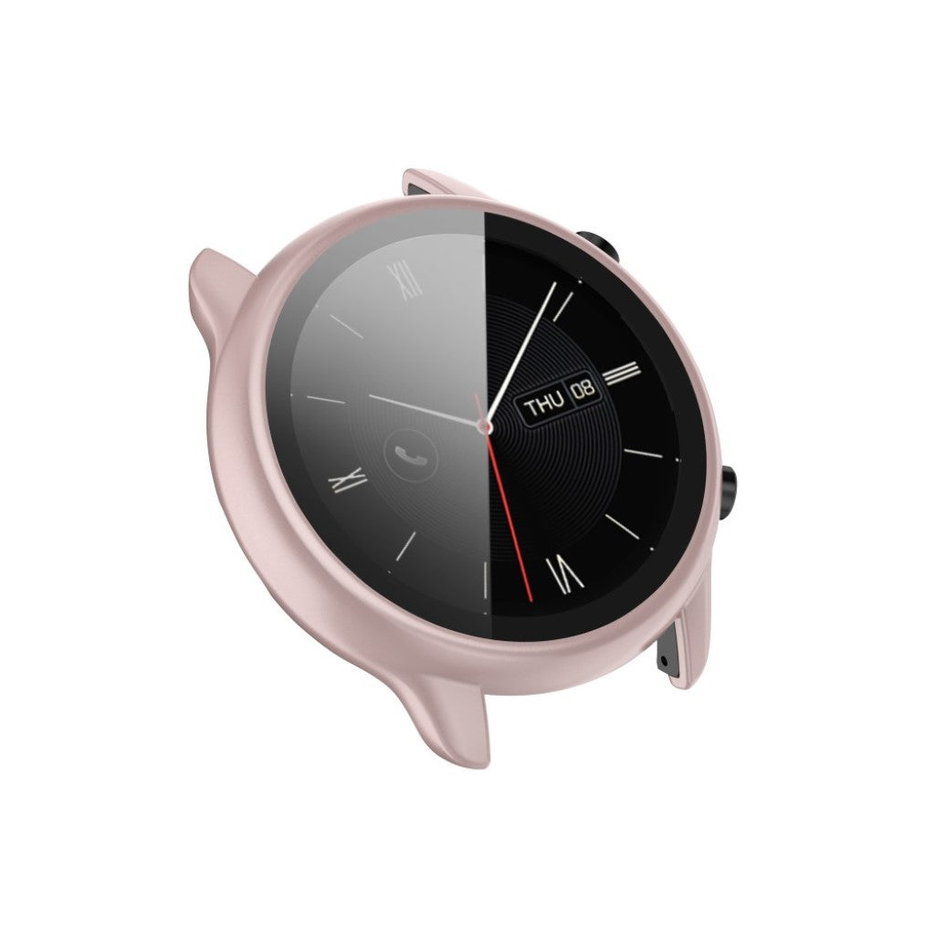 Vildt Fint Universal Amazfit Cover med Skærmbeskytter i Plastik og Hærdet Glas - Pink#serie_2