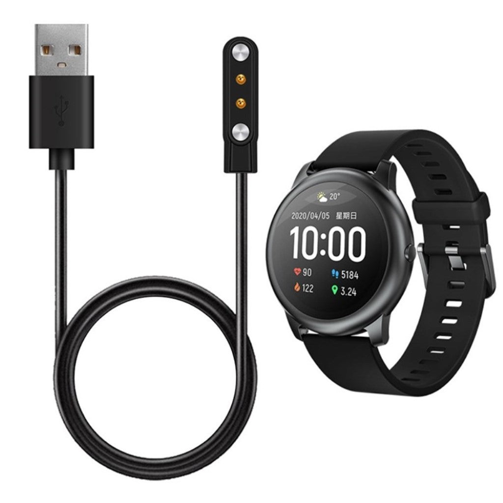 Haylou SmartWatch / Haylou Solar USB Opladningskabel - Sort#serie_1