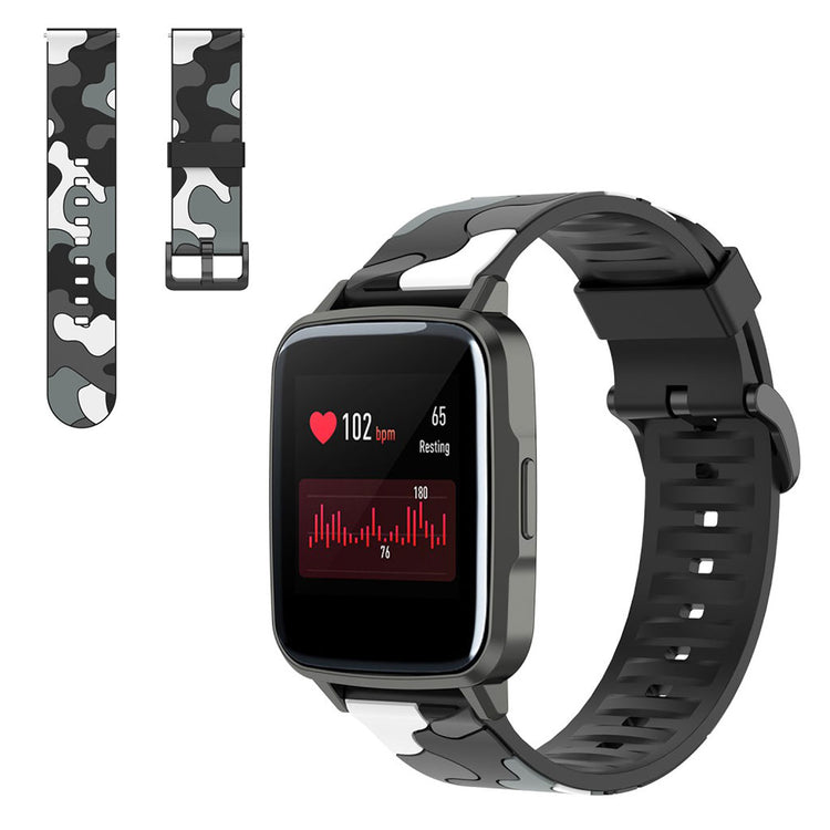 Vildt smuk Haylou SmartWatch LS01 Silikone Rem - Sølv#serie_1